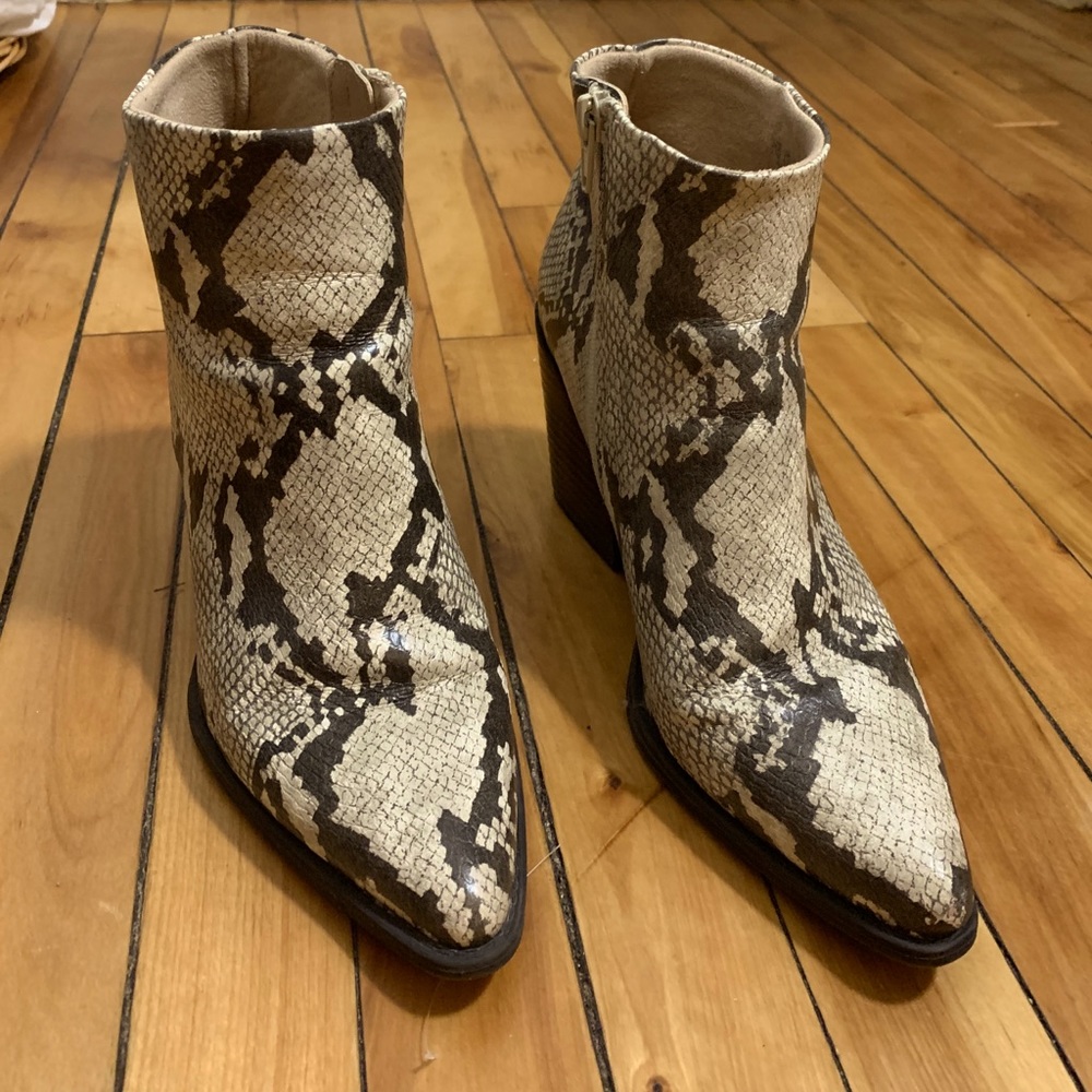 Snake Print Booties